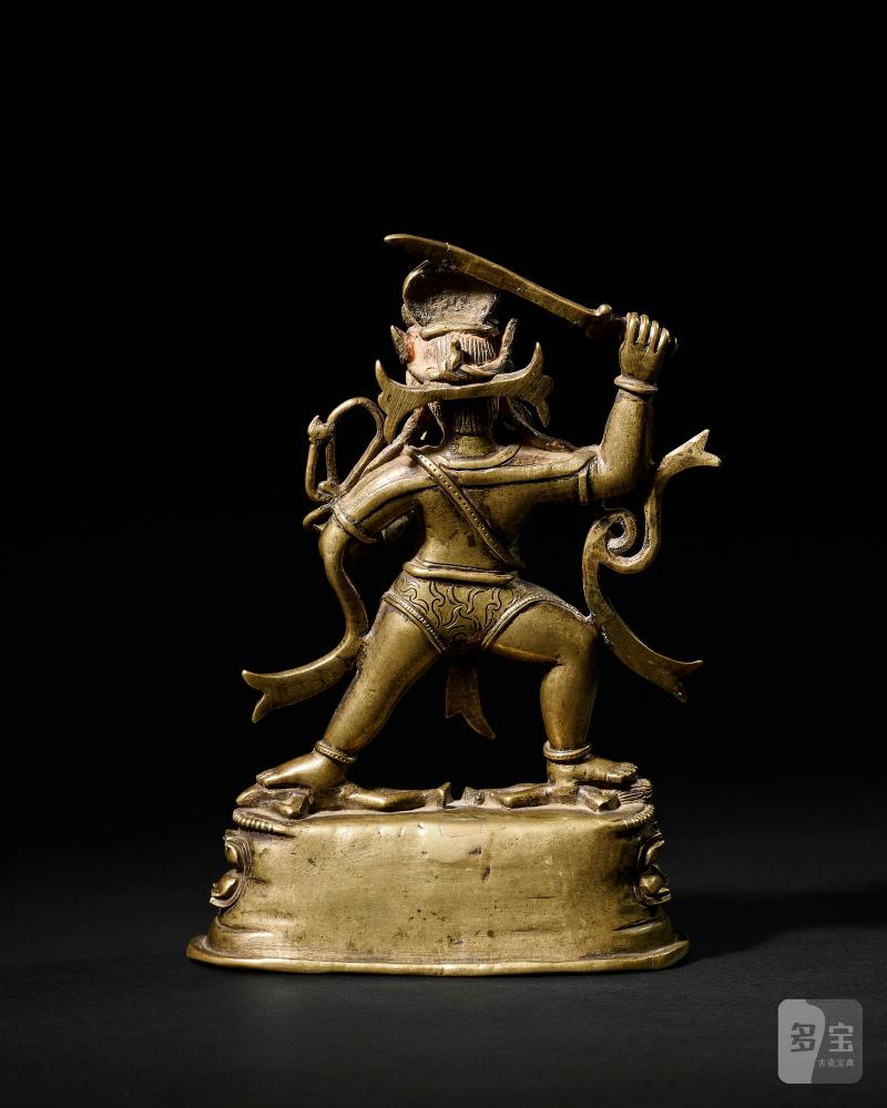 STATUE D'ACALA EN BRONZE DORÉ  TIBET, XIIIE-XIVE SIÈCLE - 图4